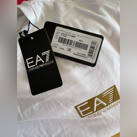 NWT - Emporio Armani Logo Cotton Short Sleeve Shirt - Size XXL - Picture 9 of 9